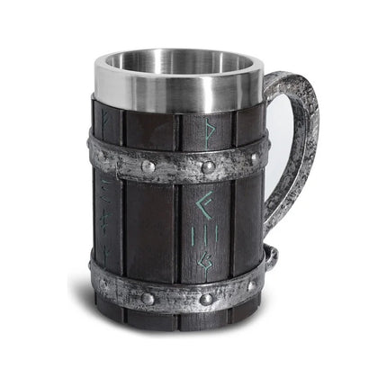 Jarra Nordica Vikinga Barril Medieval Cerveza Café Té