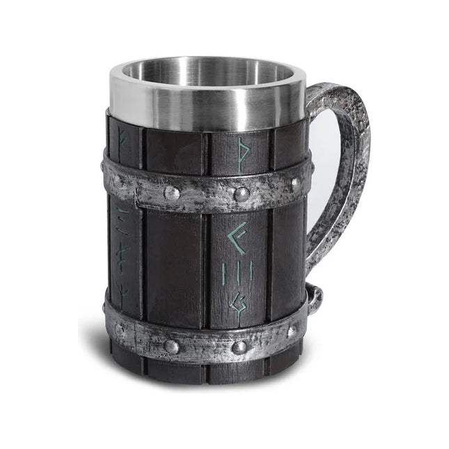 Jarra Nordica Vikinga Barril Medieval Cerveza Café Té