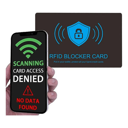 Tarjeta Protector Bloqueador Anti Robo Credito Debito Rfid Negro