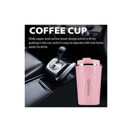 Vaso Térmico Y Portátil A Prueba De Fugas Para Automóvil Color Rosa