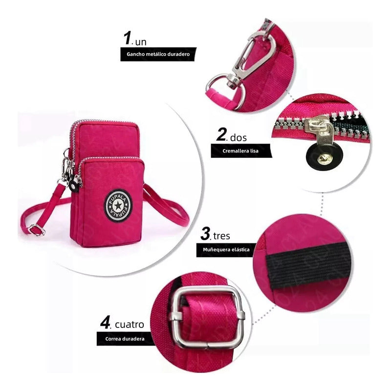 Bandolera Bolso De Hombro Deportivo Para Celular Para Mujer