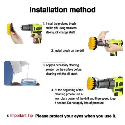 Set 3 Cepillos De Limpieza Para Taladro O Atornilladora