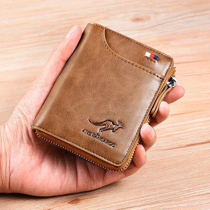 Billetera Cartera De Cuero Para Hombre Antirrobo Rfid