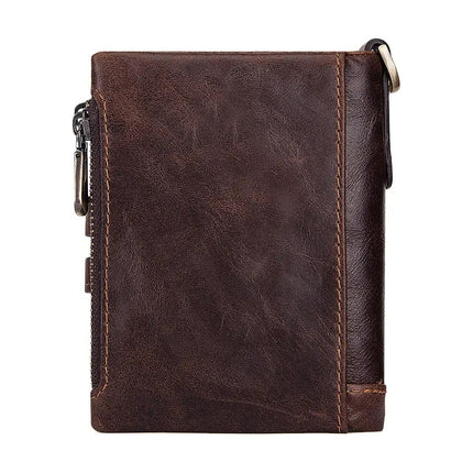 Billetera De Cuero Genuino Rfid Para Hombre Calidad Premium