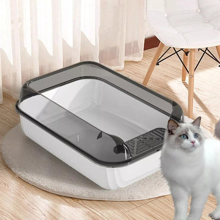 Arenero Baño Bandeja Sanitaria Semicerrado Grande Para Gatos