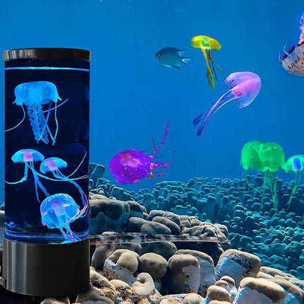 Lampara Acuario De Medusas Jellyfish Luz Led Multicolor Rgb