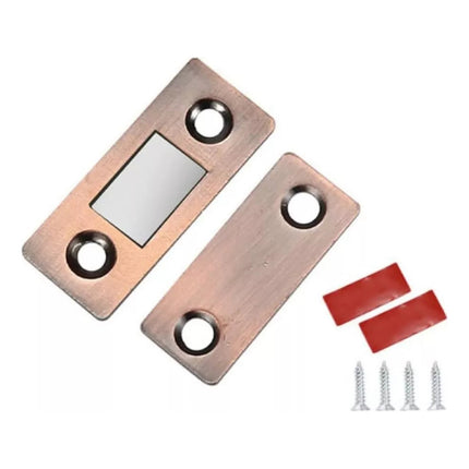 Imanes Resistentes Para Cajones O Puertas De Acero X4 Plateado Rectangular Brillante