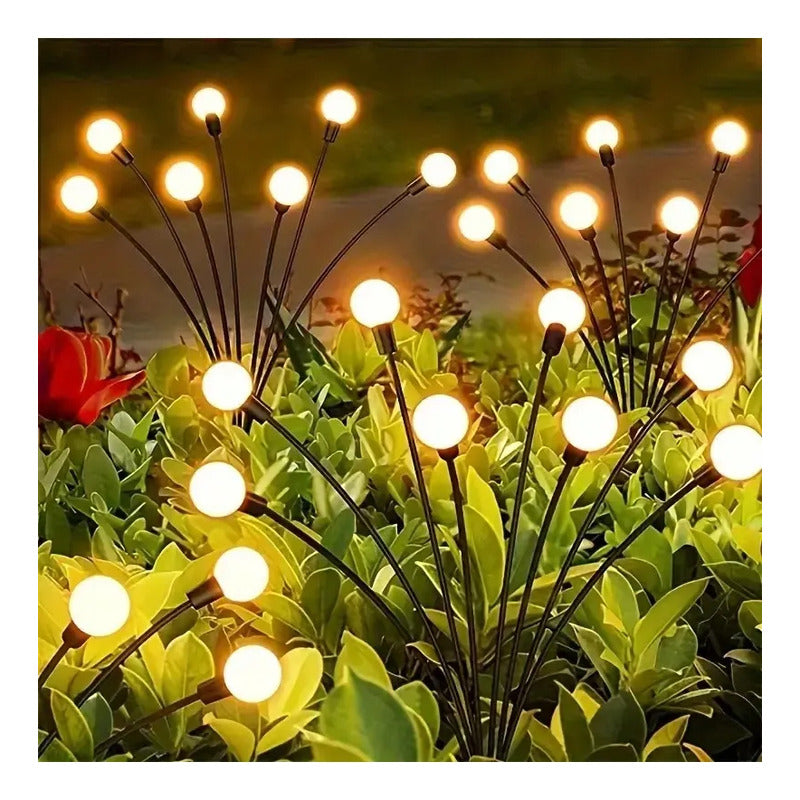 Luz Solar Led Bombitas Artificial Con Estaca Jardín Navidad
