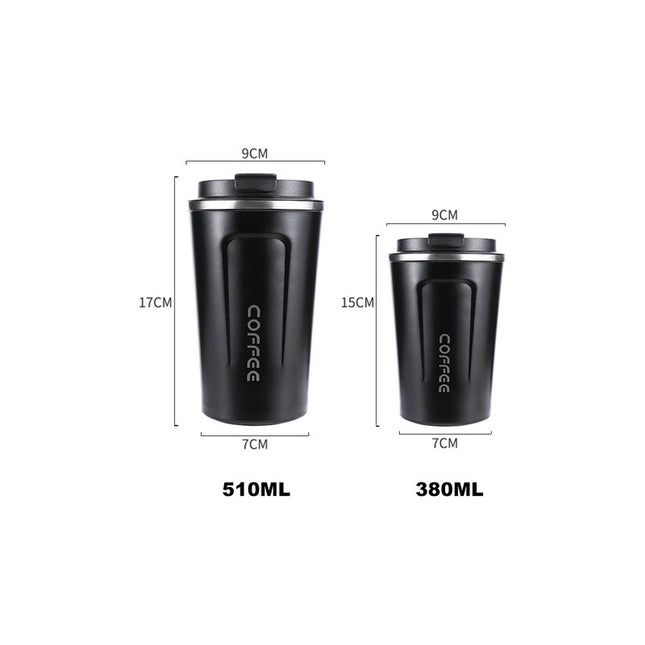 Vaso Térmico Y Portátil A Prueba De Fugas Para Automóvil Color Blanco
