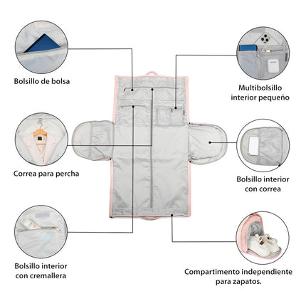 Bolso De Viaje P/mano Valija Expandible Plegable Impermeable