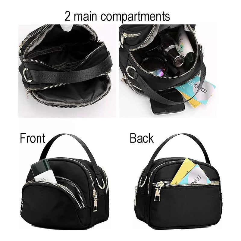 Bandolera Bolso Crossbody Doble Repartición Para Mujer