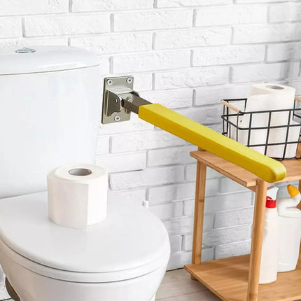 Barra Agarradera Rebatible Antideslizante De Apoyo Para Baño Amarillo