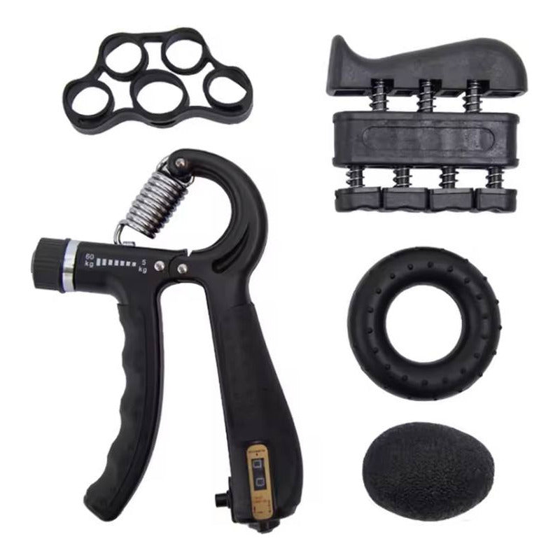 Set Hand Grip Ejercitador Manos Dedos Y Antebrazo 10-60 Kg