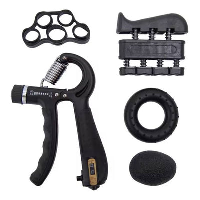 Set Hand Grip Ejercitador Manos Dedos Y Antebrazo 10-60 Kg