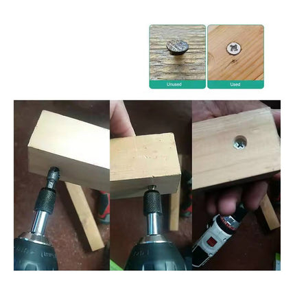 Juego Mechas Madera P Atornillador C/ Encastre Hexagonal