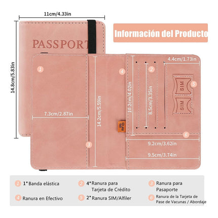 Funda Porta Pasaporte Organizador De Viaje Unisex