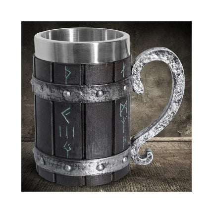 Jarra Nordica Vikinga Barril Medieval Cerveza Café Té