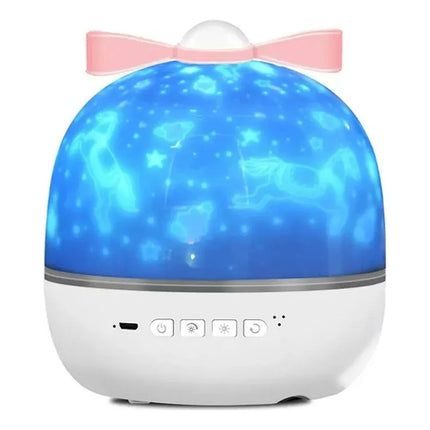 Proyector Velador Giratorio Niños Luz Led Multiples Figuras Blanco