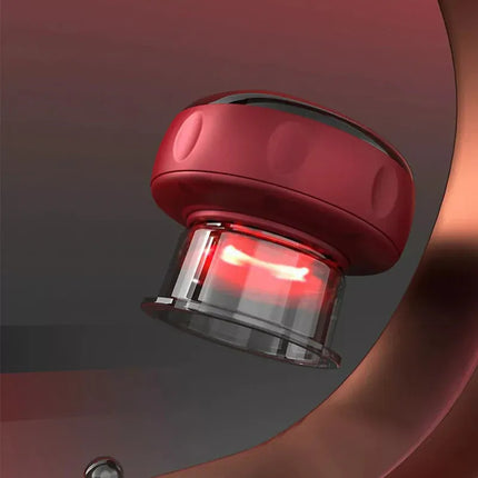 Masajeador Electrico Inalambrico Con Ventosas Anticelulitis Rojo