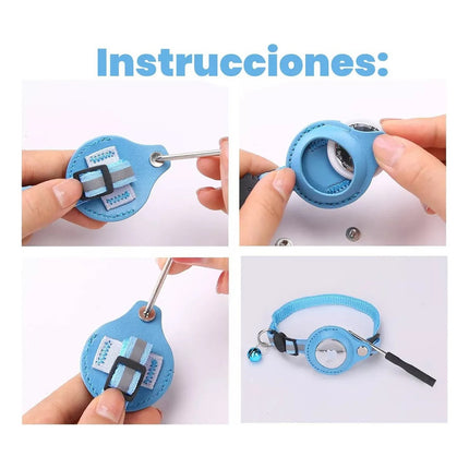 Collar Porta Airtag Para Gatos Con Cascabel Air Tag Case