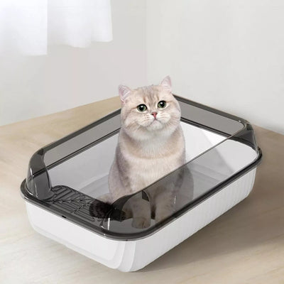 Arenero Baño Bandeja Sanitaria Semicerrado Grande Para Gatos