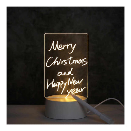 Pizarra Cartel Luminoso Led Rectangular Escribir Dibujar Blanco