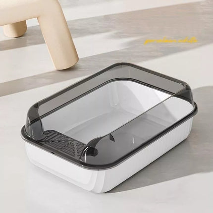 Arenero Baño Bandeja Sanitaria Semicerrado Grande Para Gatos