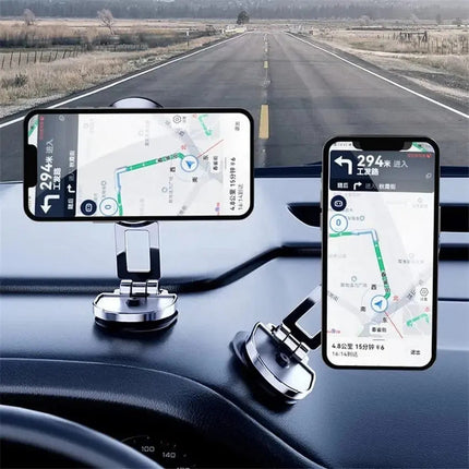 Soporte Celular Magnético Para Auto Adhesivo Plegable Negro Y Plateado