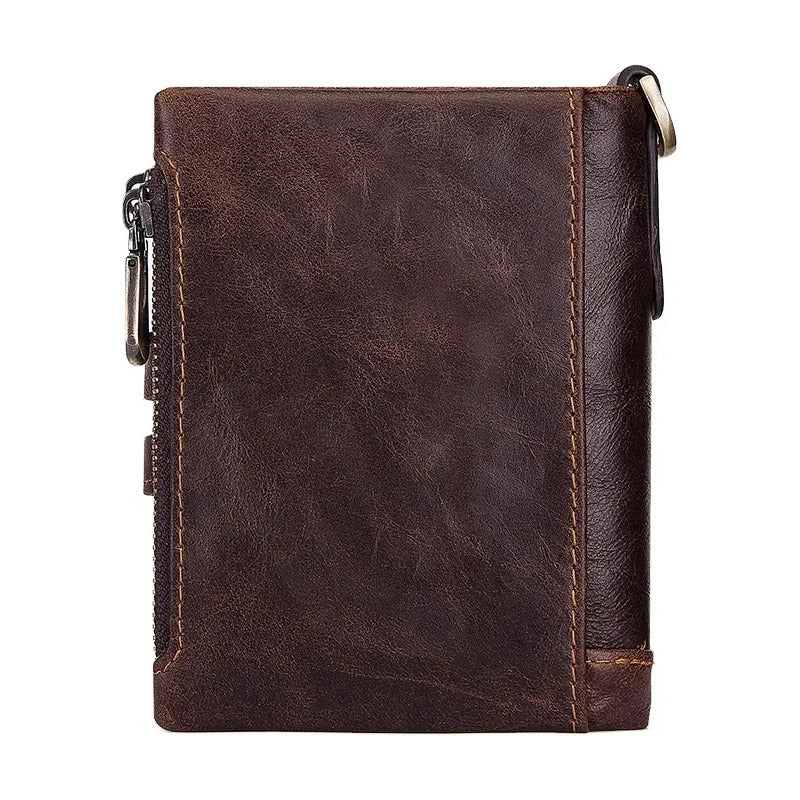 Billetera De Cuero Genuino Rfid Para Hombre Calidad Premium