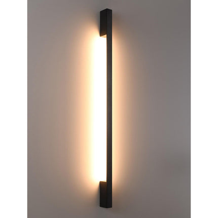 Lampara Aplique Pared Interior O Exterior Cálida Negra 80cm Negro