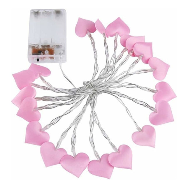 Guirnalda De Luces Led Forma De Corazón 3 Metros 20 Leds