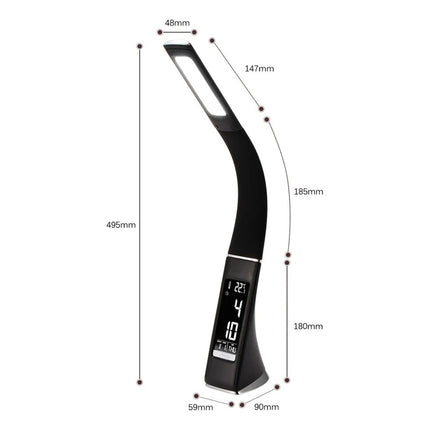Lampara De Escritorio Nocturna Flexible Led Para Lectura Usb Negro Blanco