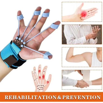 Entrenador De Dedos Premium Ejercitador Hand Grip Para Manos Celeste