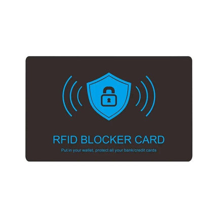 Tarjeta Protector Bloqueador Anti Robo Credito Debito Rfid Negro