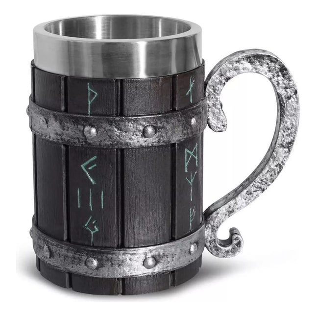Jarra Nordica Vikinga Barril Medieval Cerveza Café Té