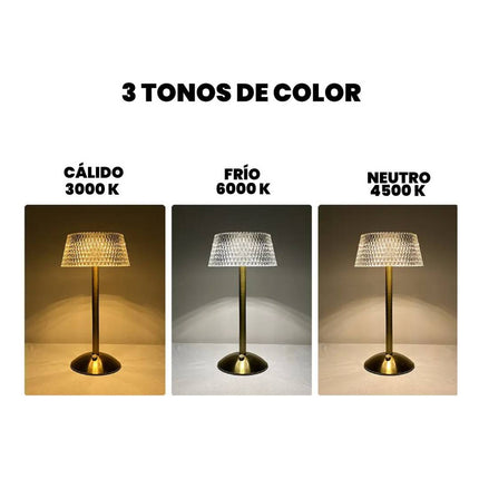 Lámpara Luminaria Portatil De Mesa Inalámbrica Usb 3 Tonos