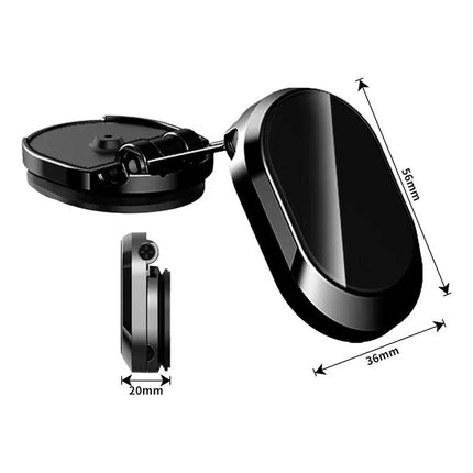 Soporte Para Auto Celular Magnético Adhesivo Plegable Negro Y Plateado