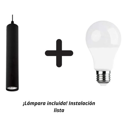 Luminaria Lampara Aplique Colgante Cilindro Tubo Largo 60 Cm