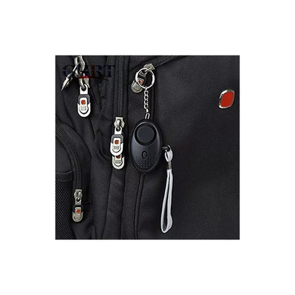 Llavero Mini Alarma Personal Para Seguridad Niños Y Adultos Negro