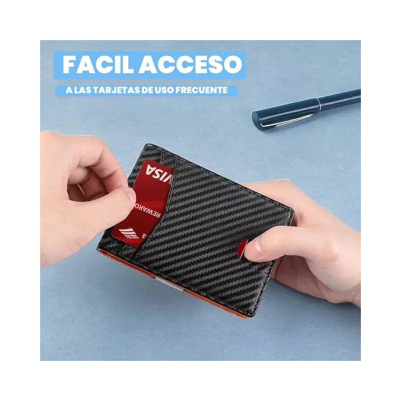 Billetera Tarjetero Delgada Con Protección Rfid 12 Ranuras