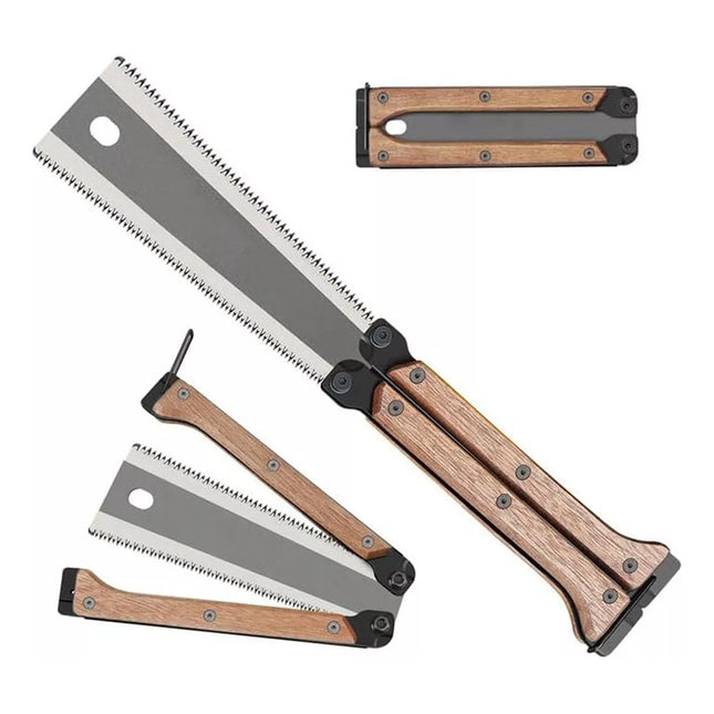Serrucho Japonés Portatil 30 Cm Doble Cierra Mango De Madera