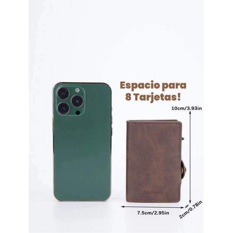 Billetera Tarjetero Anti Clonación Con Bloqueo Rfid Baellery