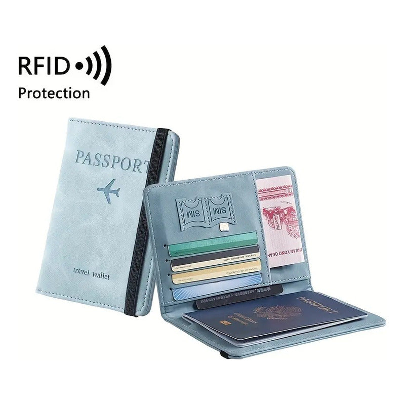 Funda Porta Pasaporte Organizador De Viaje Unisex