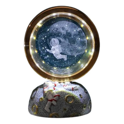 Lampara De Mesa Bola De Cristal Diseño De Astronauta Galaxia