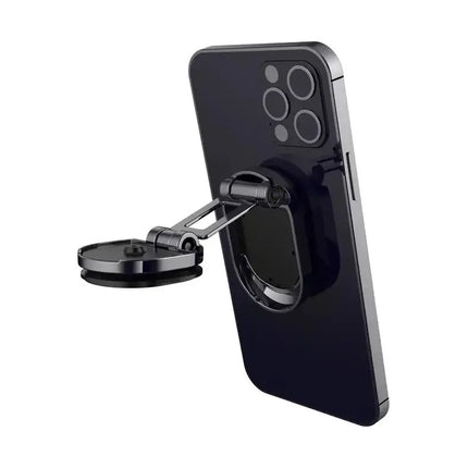 Soporte Celular Magnético Para Auto Adhesivo Plegable Negro Y Plateado
