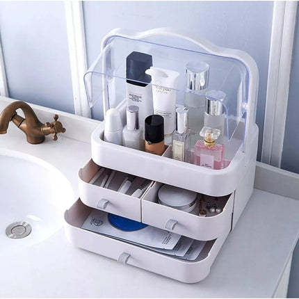 Organizador De Maquillaje Cosmeticos Con 3 Cajones Cuadrado