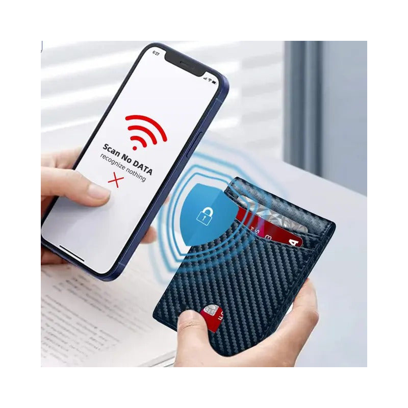 Billetera Tarjetero Delgada Con Protección Rfid 12 Ranuras