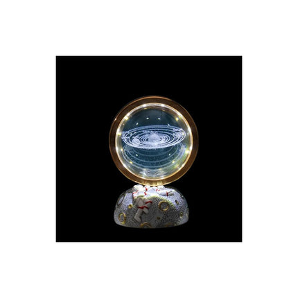 Lampara De Mesa Bola De Cristal Diseño De Astronauta Galaxia