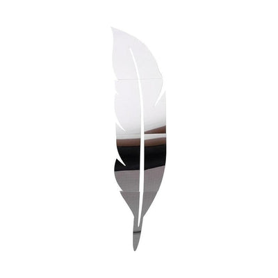 Vinilo Adhesivo Diseño De Pluma Espejo Decorativo 73x15 Cm