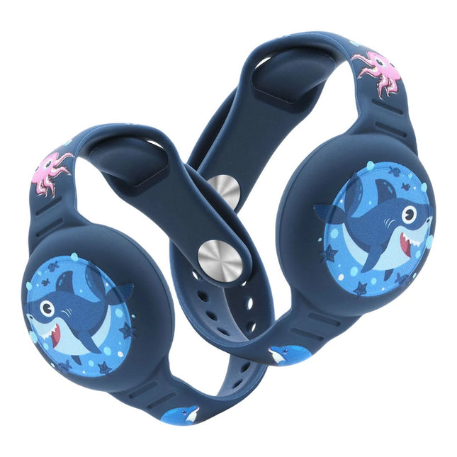 Pulsera Para Airtag Ajustable Para Niños Resistente Al Agua Azul